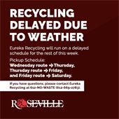 Recycling delayed due to weather (1/5/23-1/7/23)