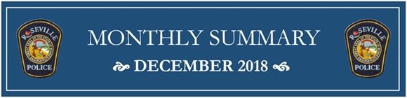 Roseville Police Monthly Summary