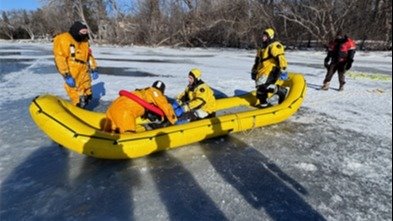 Ice rescue trianing
