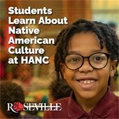 Students learn about Native American culture at Harriet Alexander Nature Center.