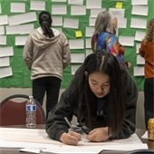Community Advisory Group members work on projects.