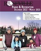 The front cover of the Roseville Parks and Recreation Winter Brochure.