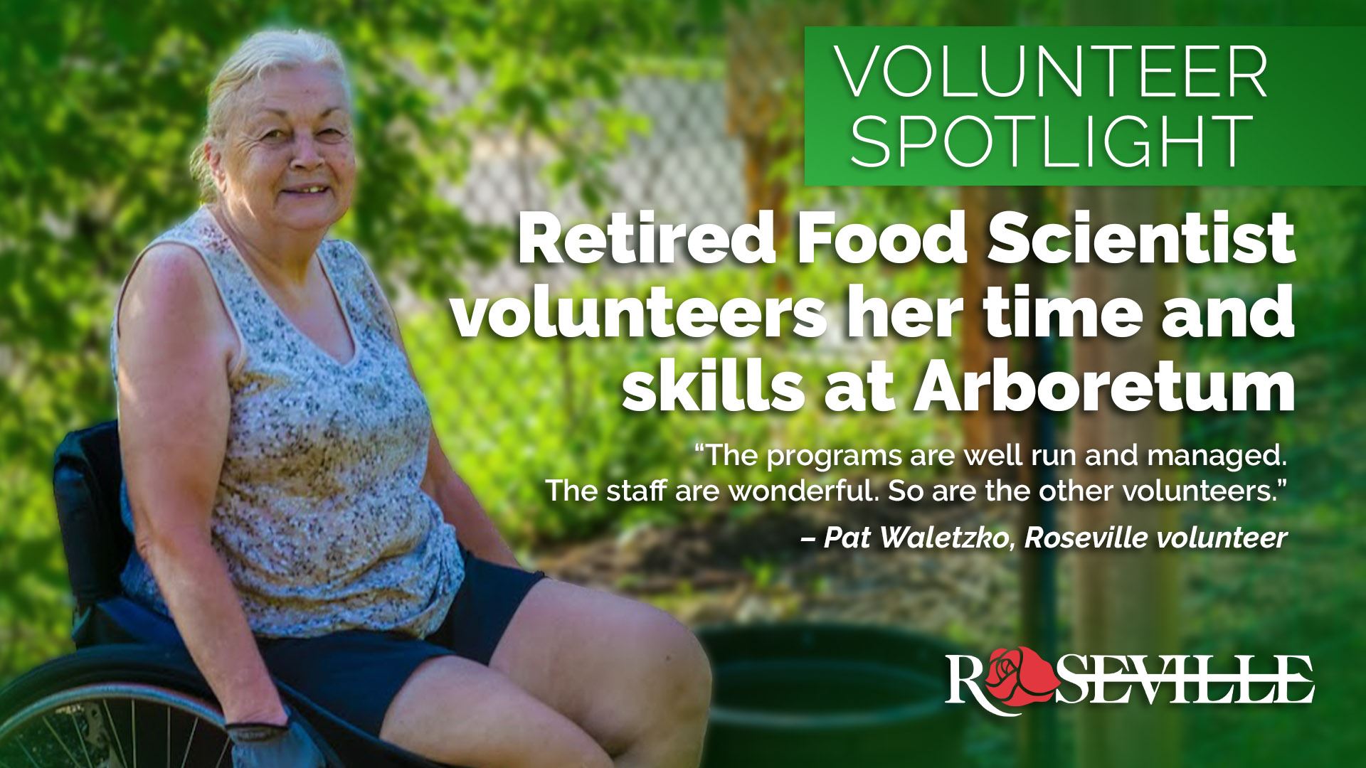 Retired Food Scientist volunteers her time and skills at Arboretum
