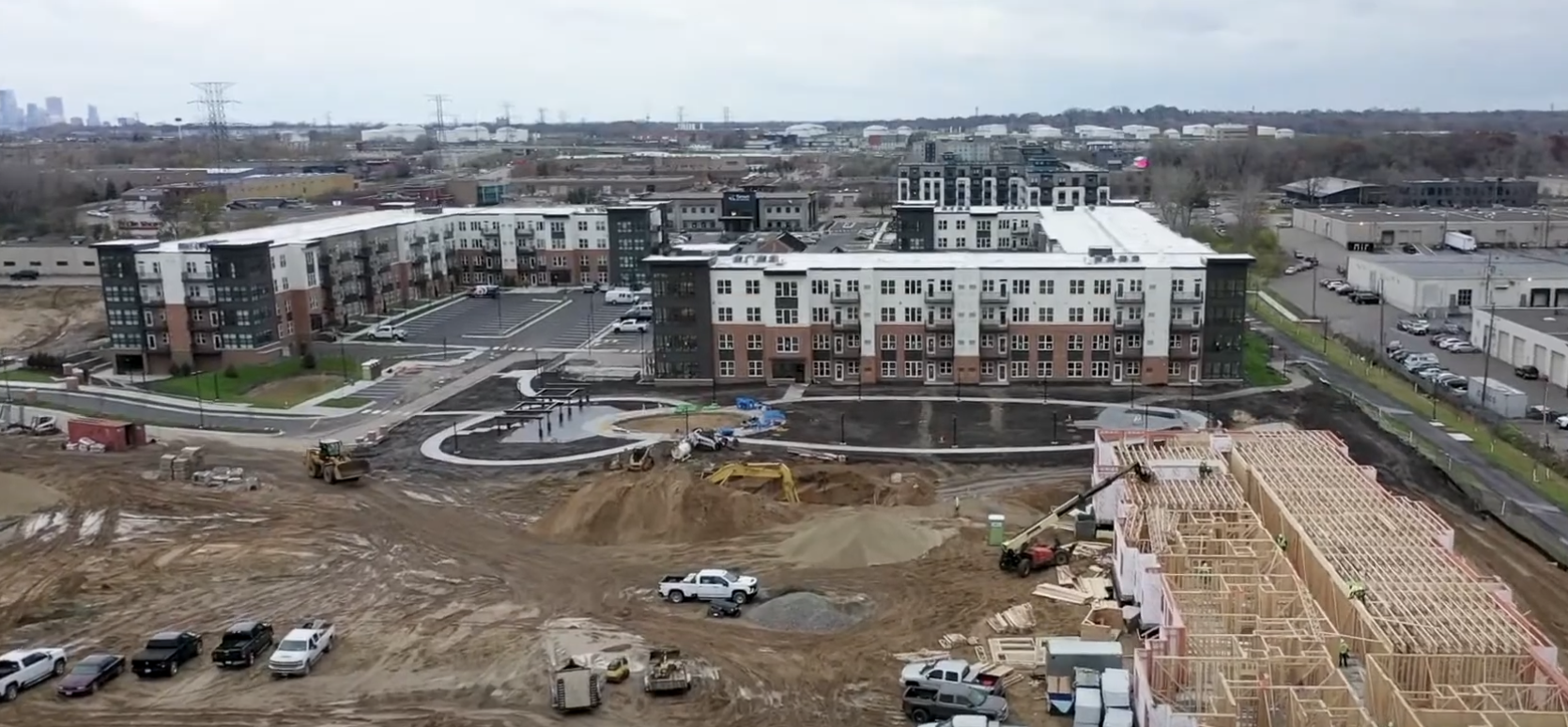 Twin Lakes Development in construction.