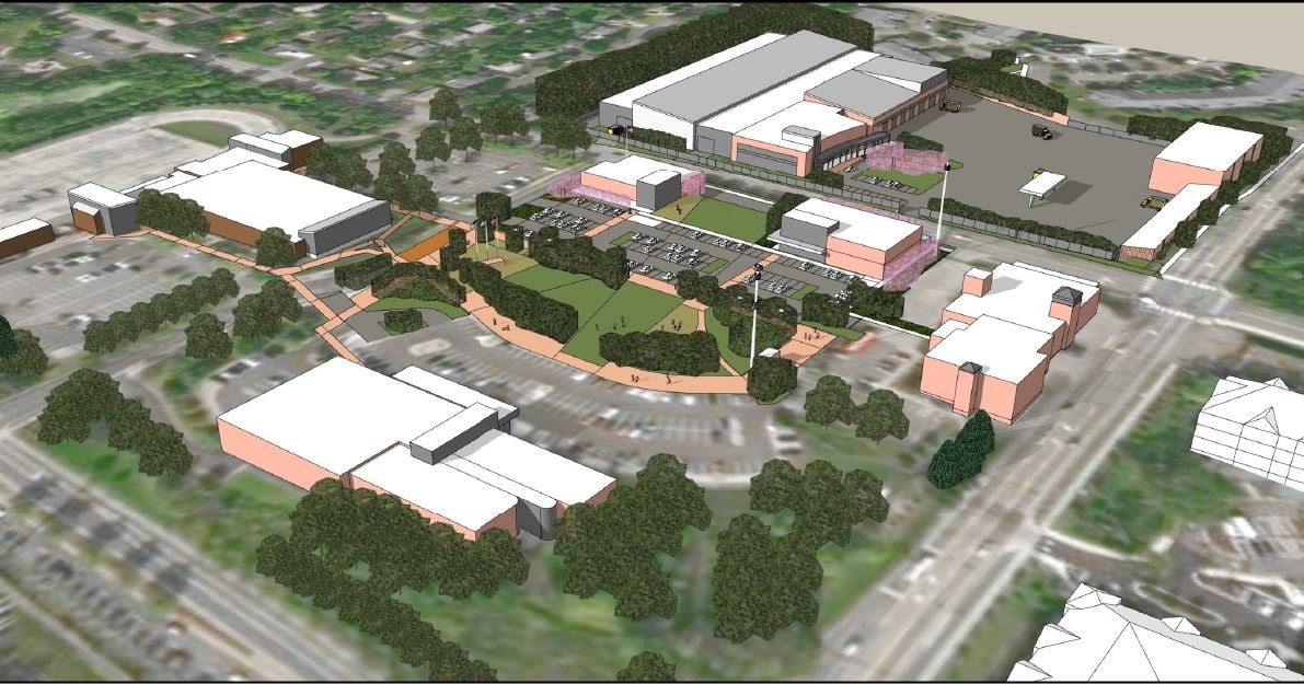 City of Roseville civic campus master plan rendering.