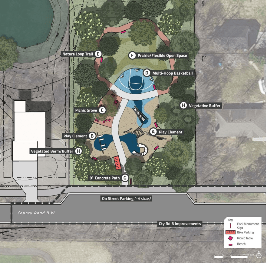 Renderings for Roseville's newest park, Sunset Park.