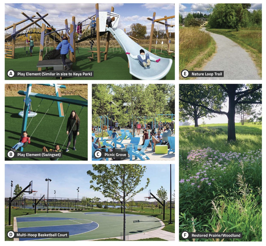 Renderings for Roseville's newest park, Sunset Park.
